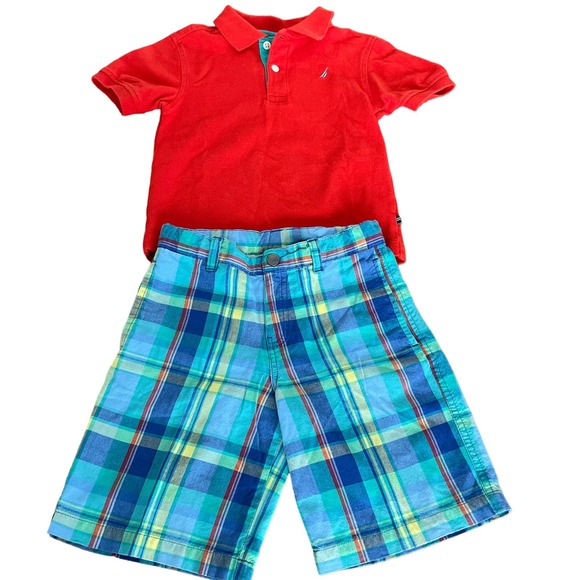 Nautica Polo short and Bermuda Kids Sz 4 slightly used - Picture 1 of 9